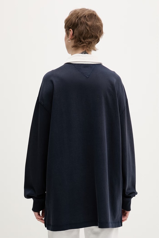 Odzież Tommy Jeans bluza damska bawełniana DW0DW22581 granatowy