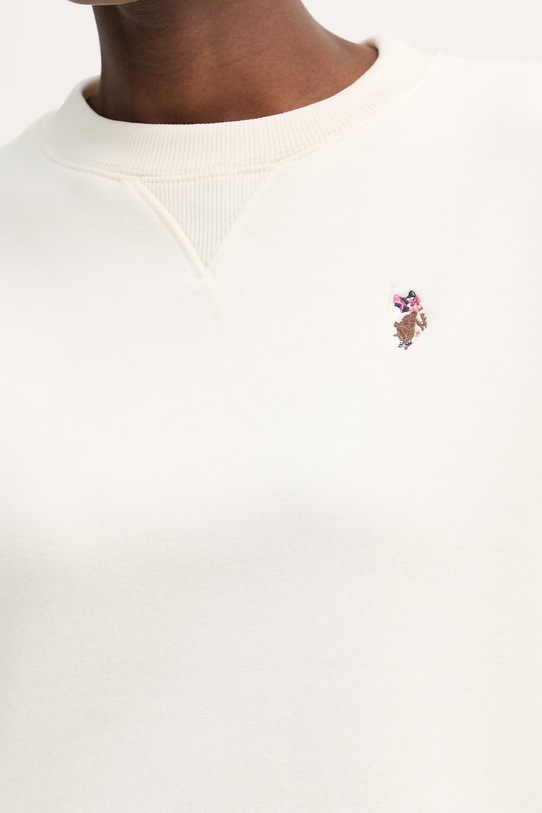 U.S. Polo Assn. μπλούζα γυναικεία με βαμβάκι DHM CREW NECK SWEAT WUP2280 μπεζ