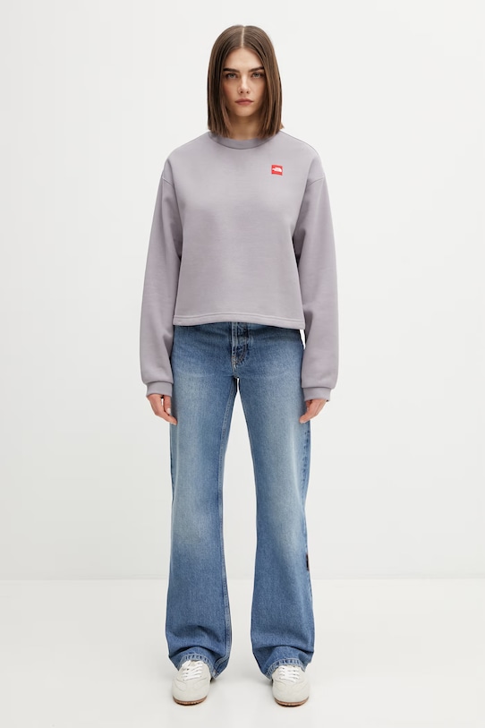 The North Face bluza z bawełną damska NF0A8EFYG7O1 fioletowy