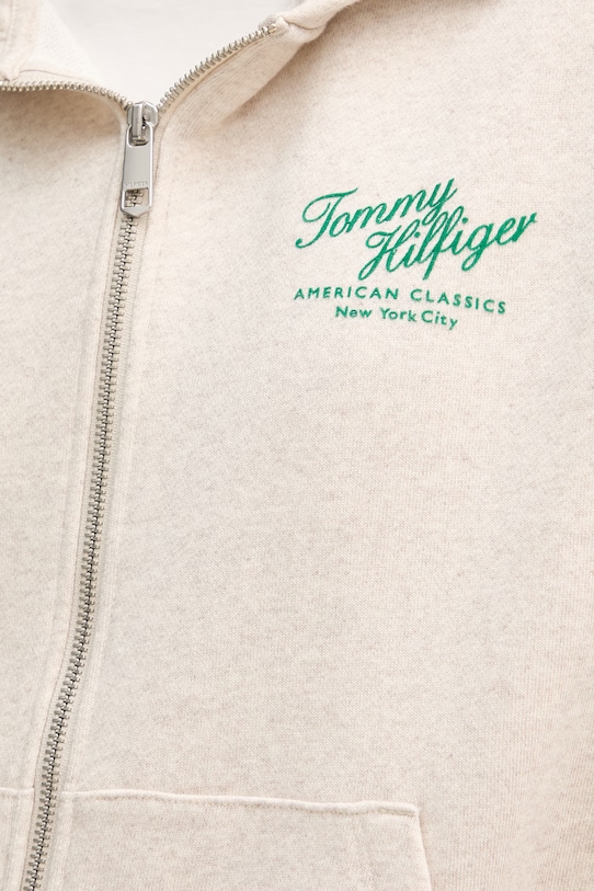 Tommy Hilfiger μπλούζα με κουμπιά γυναικεία βαμβακερή WW0WW47845 μπεζ