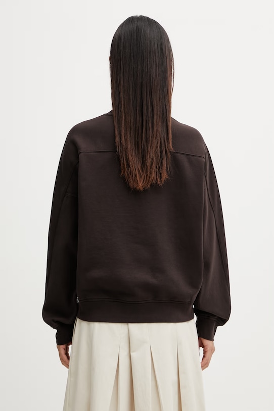 Odzież Maison Kitsuné Baby Fox bluza oversize bawełniana damska QW00303KM0342 brązowy