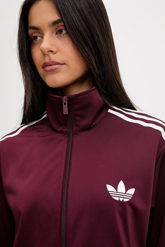 adidas Originals dámska mikina na zips Firebird burgundské KZ2508