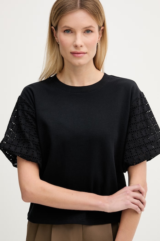 Dkny t-shirt bawełniany czarny DJ6T1731