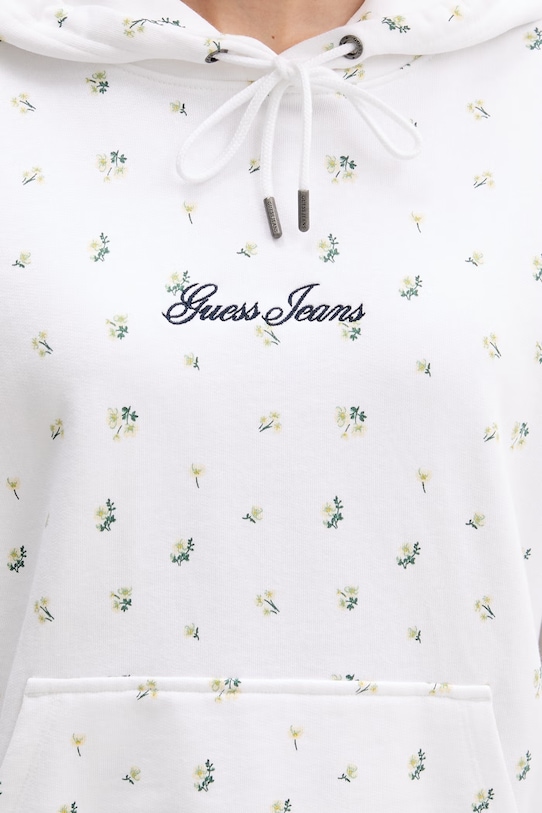 Guess Jeans mikina s kapucňou dámska bavlnená W6GQ27.KE901 biela