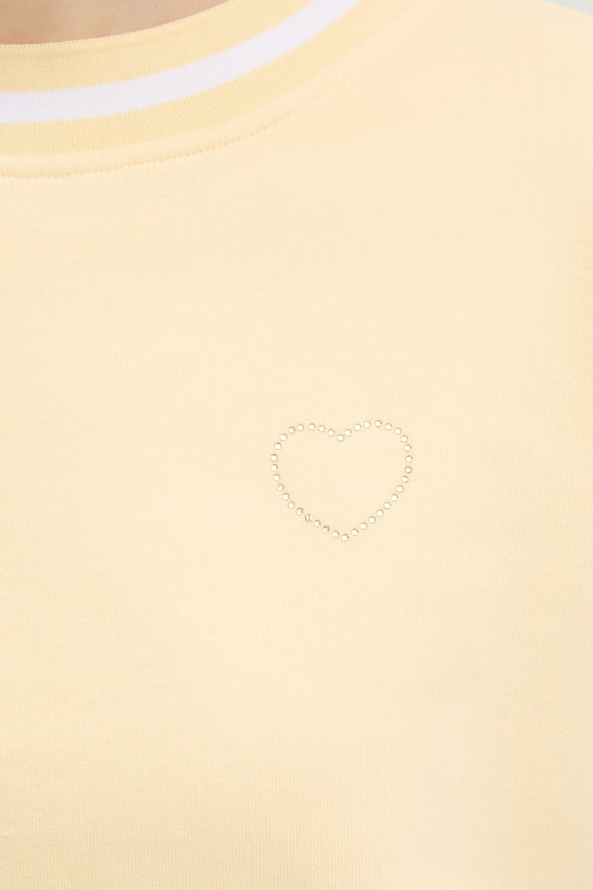 Marc Aurel bluza oversize damska z bawełną 7292B10145 żółty