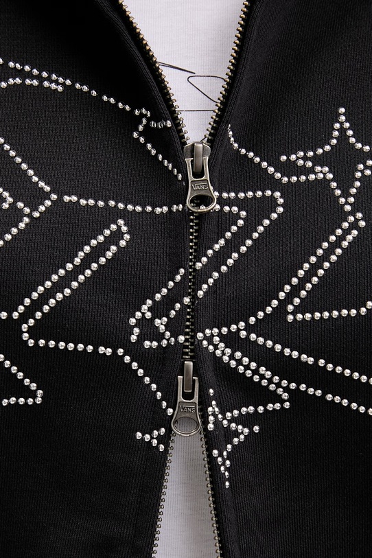 Vans bluza z kapturem damska bawełniana VN000XDNBLK1 czarny