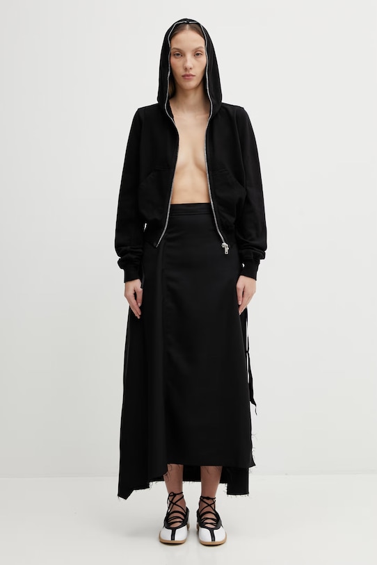 Rick Owens DRKSHDW bluza bawełniana Small Gimp DS01F4246.RIG czarny