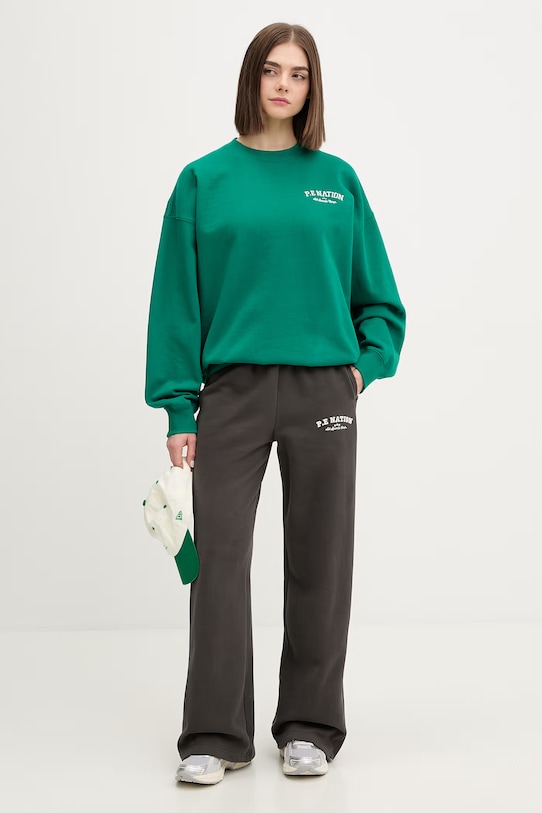 P.E Nation bluza oversize damska Field 261F095 zielony SS26
