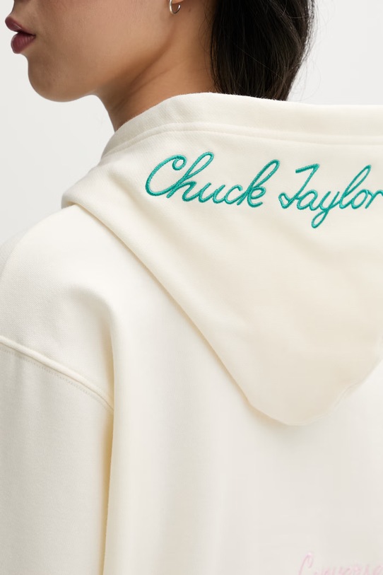 Converse bluza z kapturem damska CVW6H095 beżowy