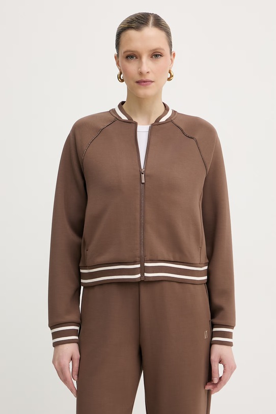 Armani Exchange bluza rozpinana damska brązowy XW002071.AF10804