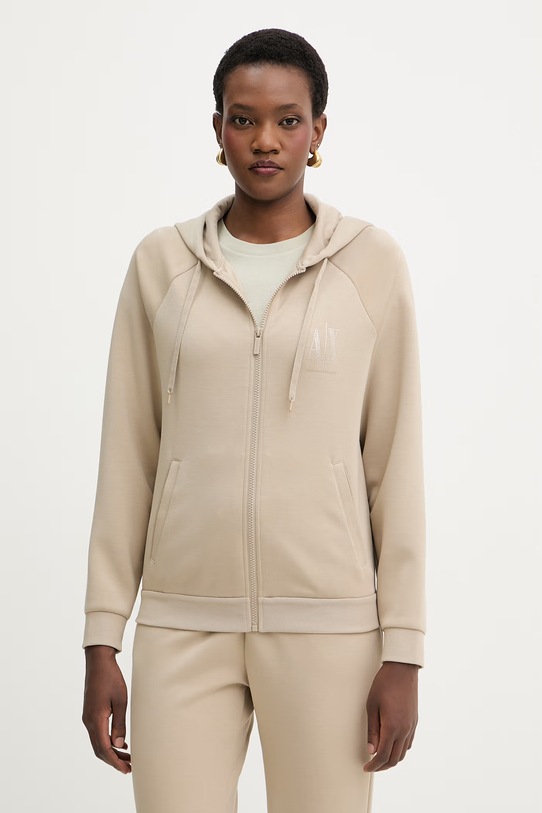 Armani Exchange Pulover ženski z viskozo bež XW002814.AF13397
