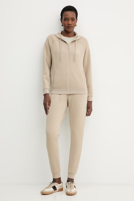 Armani Exchange mikina dámská s viskózou XW002814.AF13397 béžová SS26