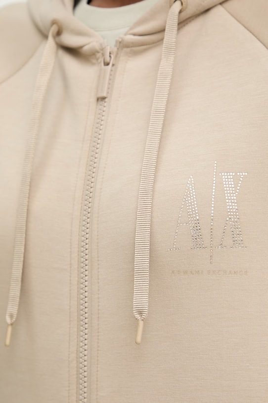 Armani Exchange dukserica za žene z viskozom XW002814.AF13397 bež