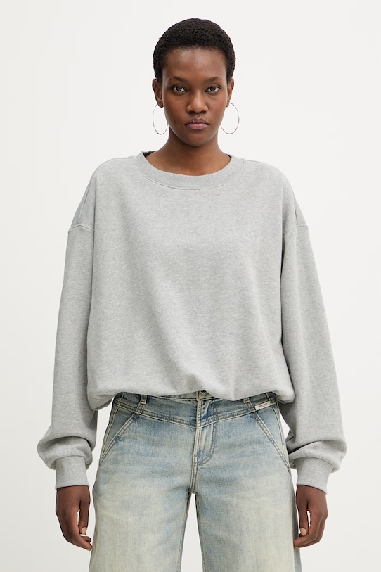 Bavlněná mikina Miss Sixty nášivka šedá 6M1TJ05100