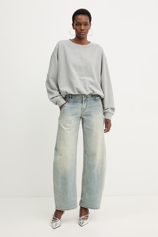 Bavlněná mikina Miss Sixty 6M1TJ05100 šedá SS26