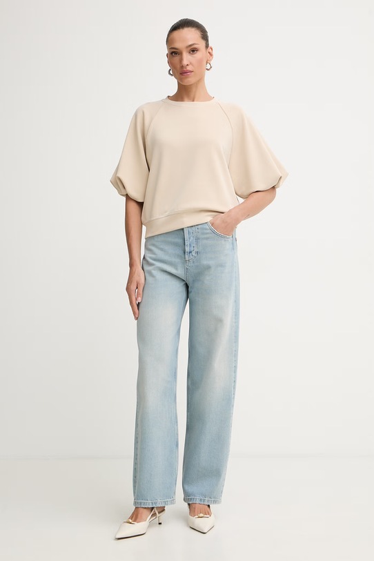 BOSS Orange bluza damska C Etami 50556383 beżowy SS26