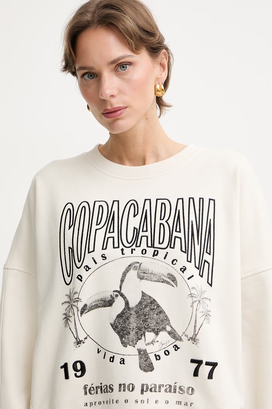 BOSS Orange mikina dámská bavlněná C Ever 4 béžová 50565140