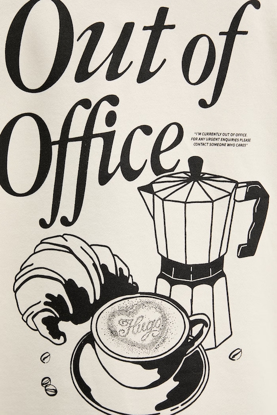 HUGO Blue bluza oversize damska bawełniana Classic Crew_B_3 50560782 beżowy