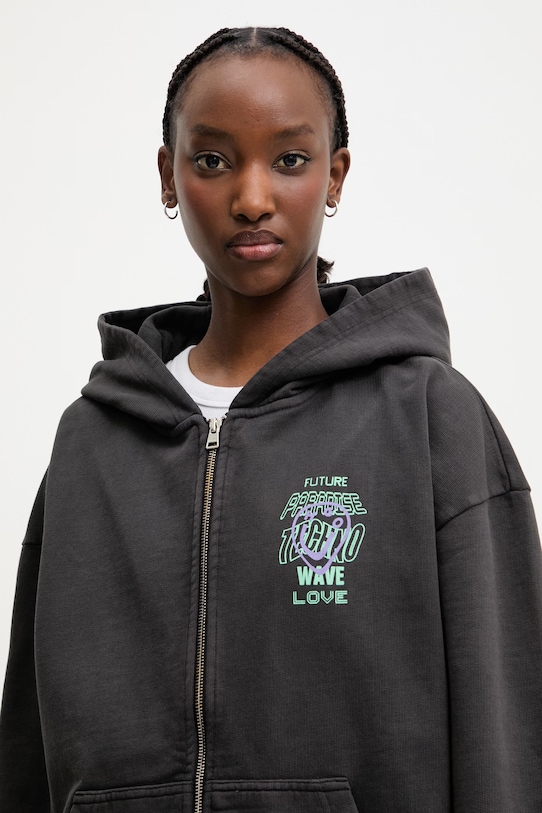 HUGO Blue jopica ženska bombažna Doa B_4 siva 50560881