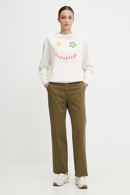 Napapijri bluza bawełniana ANTIMONY NP0A4HHHN1A1 beżowy SS26