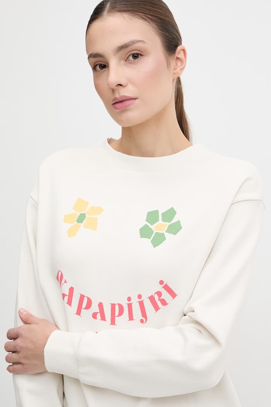 Napapijri bluza bawełniana ANTIMONY beżowy NP0A4HHHN1A1