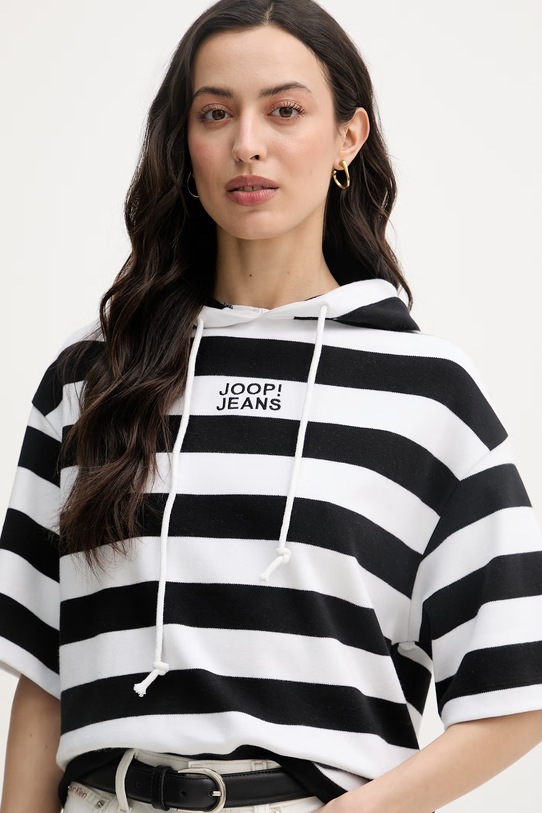 Joop! bluza z kapturem damska bawełniana czarny 30101860