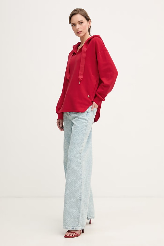 Joop! bluza damska z bawełną 30102182 czerwony SS26