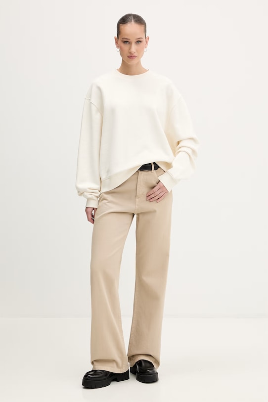 HUGO bluza oversize damska bawełniana Deroxina_9 50561234 beżowy SS26