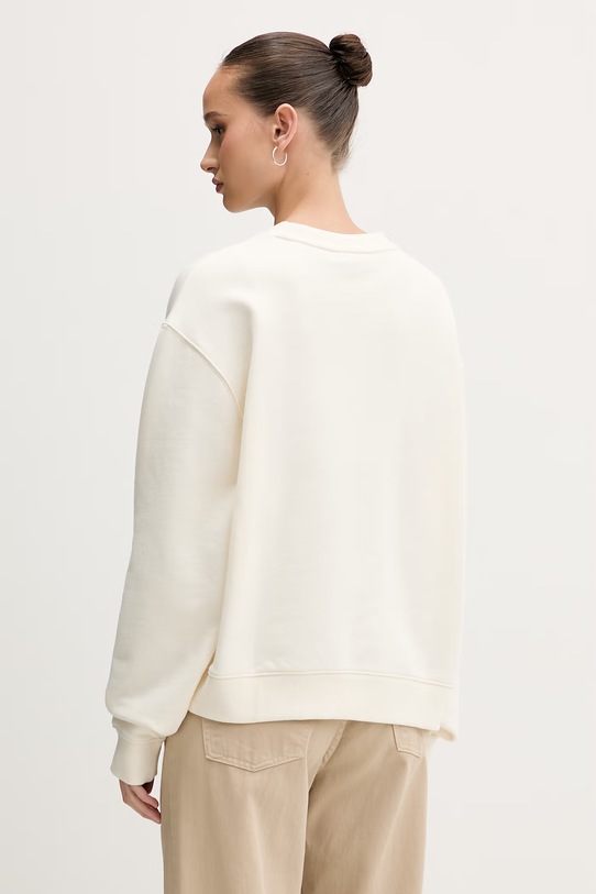 Odzież HUGO bluza oversize damska bawełniana Deroxina_9 50561234 beżowy