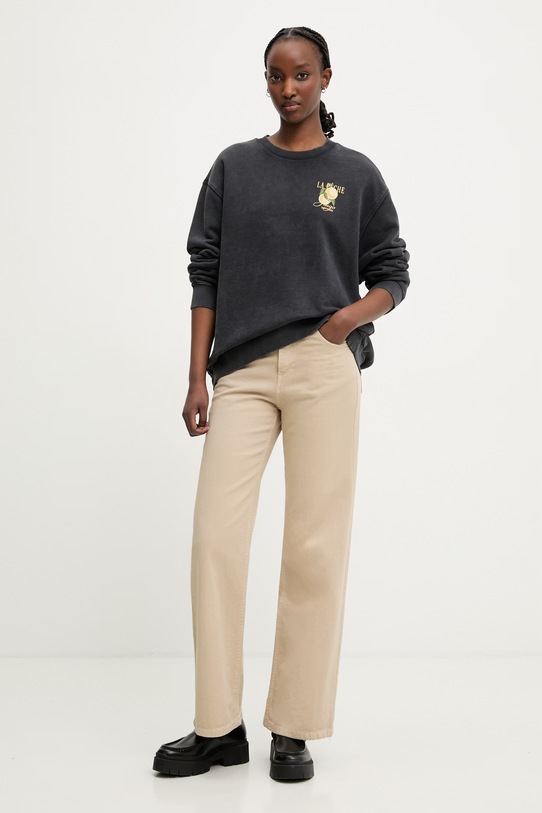 HUGO bluza damska bawełniana Classic crew_8 50561270 szary SS26