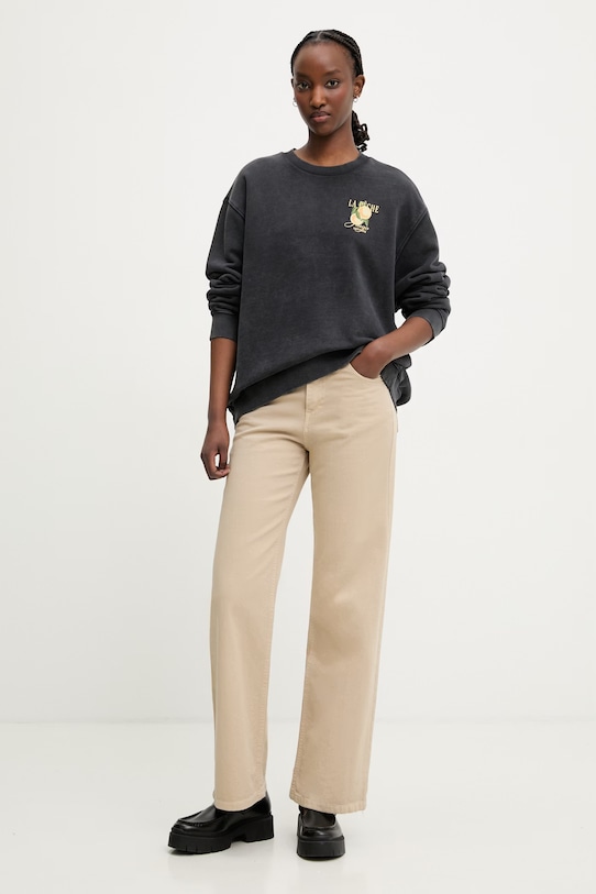 HUGO bluza damska bawełniana Classic crew_8 50561270 szary SS26