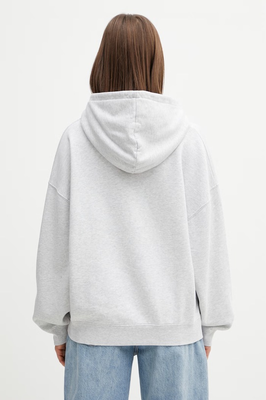 Odzież Anine Bing HARVEY SWEATSHIRT NEW CLASSIC bluza z kapturem bawełniana damska A.08.12493.GRM1 szary