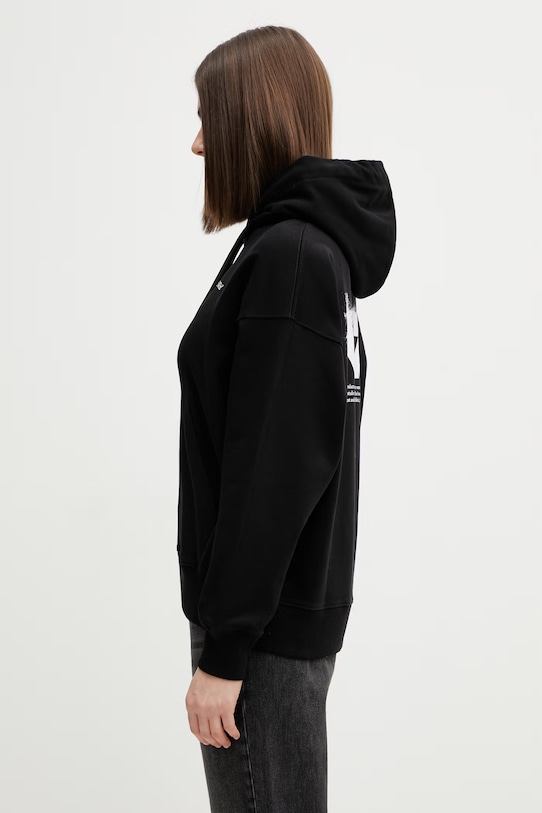 Off-White Half Arrow bluza z kapturem bawełniana damska 2BB06DS26FLE001 czarny SS26