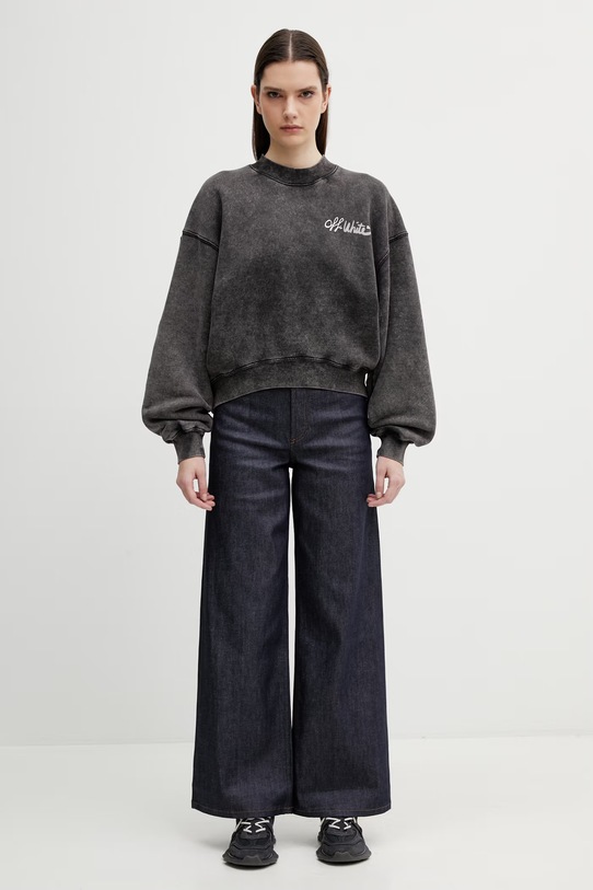 Off-White bluza bawełniana Off Marker 2BA075S26FLE002 czarny