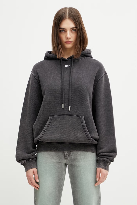 Odzież Off-White Arrow Confetti bluza bawełniana damska 2BB064S26FLE001 czarny