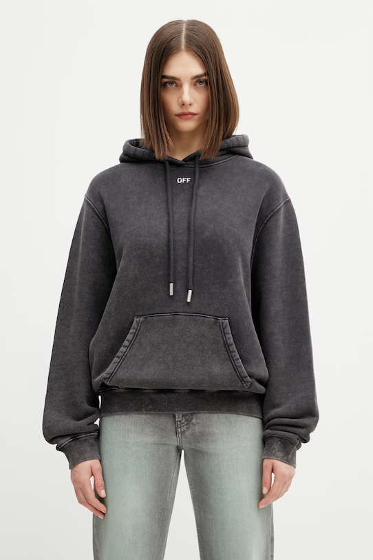 Odzież Off-White Arrow Confetti bluza bawełniana damska 2BB064S26FLE001 czarny