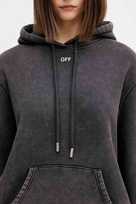 Off-White Arrow Confetti bluza bawełniana damska czarny 2BB064S26FLE001