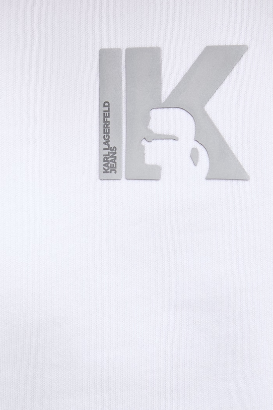 Karl Lagerfeld Jeans bluza z kapturem damska bawełniana B2W20037 biały