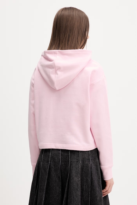 Oblečení Karl Lagerfeld Jeans mikina s kapucí dámská bavlněná B2W20037 růžová