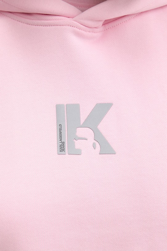 Karl Lagerfeld Jeans bluza z kapturem damska bawełniana B2W20037 różowy