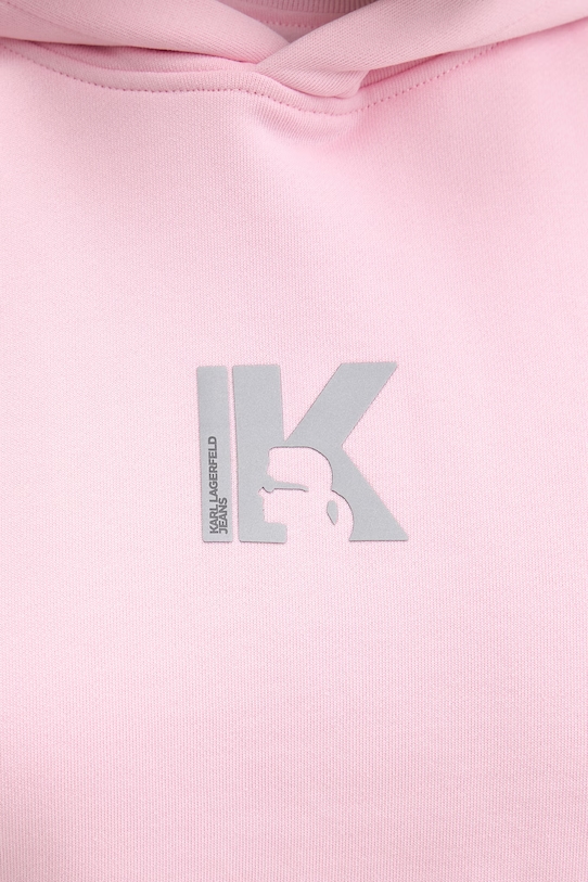 Karl Lagerfeld Jeans bluza z kapturem damska bawełniana B2W20037 różowy