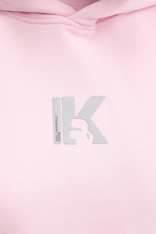 Karl Lagerfeld Jeans mikina s kapucí dámská bavlněná B2W20037 růžová