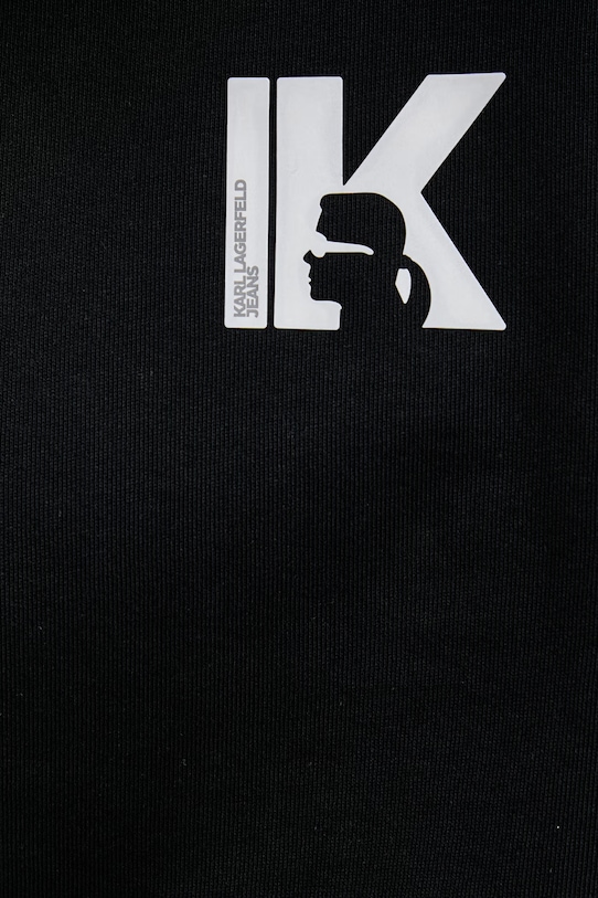 Karl Lagerfeld Jeans bluza z kapturem damska bawełniana B2W20037 czarny
