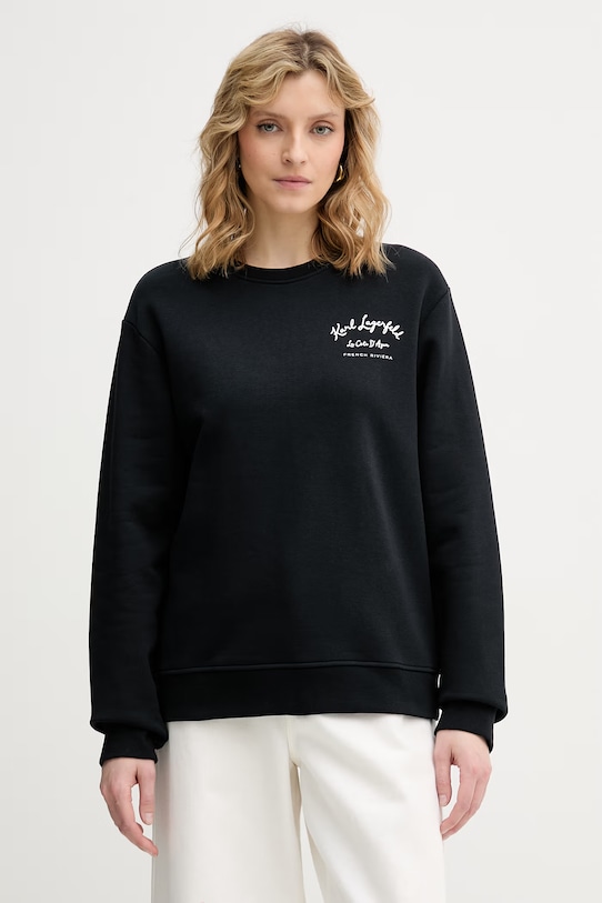 Karl Lagerfeld mikina dámská bavlněná černá B2W20048
