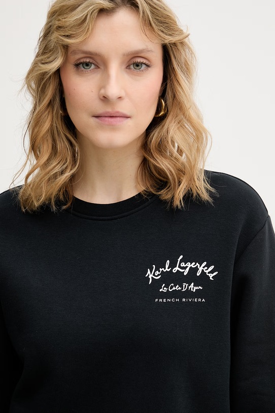 Karl Lagerfeld mikina dámská bavlněná černá B2W20048