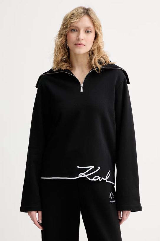 Karl Lagerfeld mikina ženská s bavlnou černá B2W20005