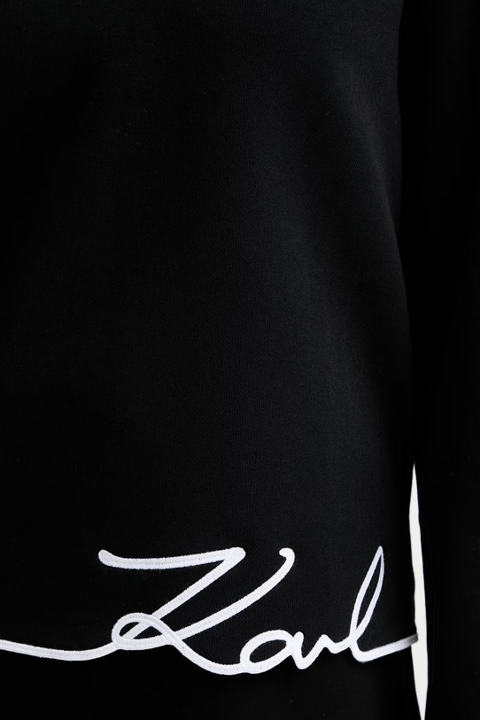 Karl Lagerfeld mikina ženská s bavlnou B2W20005 černá