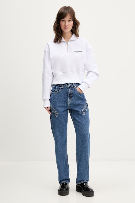 Mikina Karl Lagerfeld Jeans B2W20041 biela SS26
