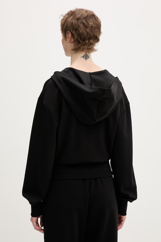 Odzież Karl Lagerfeld Jeans bluza z kapturem damska z bawełną B2W20042 czarny