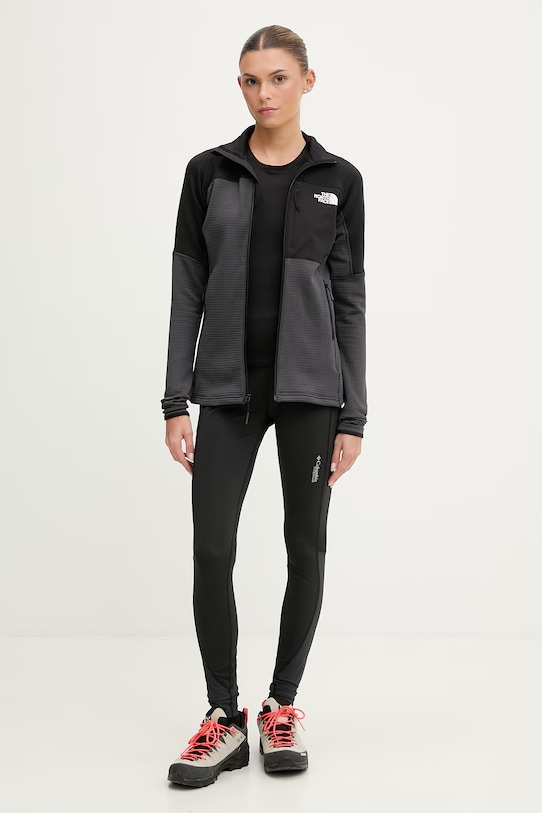 The North Face hanorac cu fermoar pentru femei Powergrid stormgap NF0A8G32MN81 gri SS26